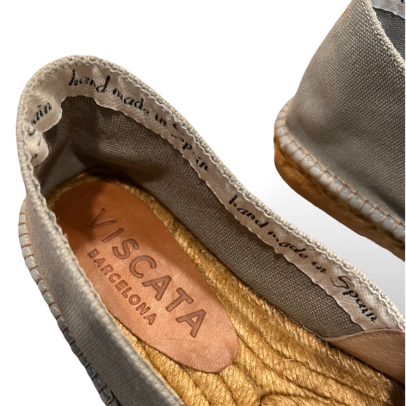 VISCATA Tan Slip-On Canvas Espradrilles NIB Size 42 Fits US 9.5 - Picture 5 of 16